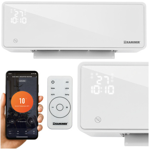 Zelvion Kaminer Wifis falifűtés fehér 1000 W / 2000 W 26398