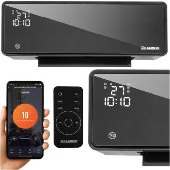   Zelvion Kaminer 26399 Wifis falifűtés fekete 1000 W / 2000 W