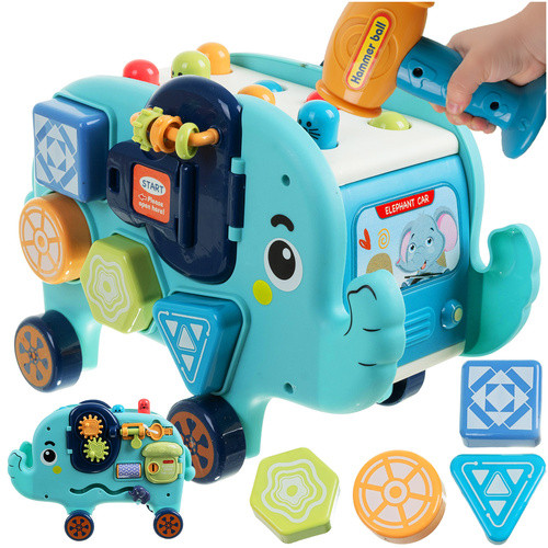 Kruzzel Interaktív elefánt Montessori játék 26287