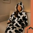 Ruhhy XXL pulóver - fekete-fehér takaró 26538