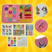 Kruzzel Manipulatív könyv Montessori játék rózsaszín 26880