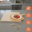 Ruhhy 2 az 1-ben kordierit pizzasütő kő 38×36 cm bambusz spatulával 26916 