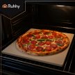 Ruhhy 2 az 1-ben kordierit pizzasütő kő 38×36 cm bambusz spatulával 26916 