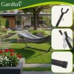 Gardlov Kerti függőágy vázzal 200x150cm szürke-fekete 27293