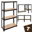 Bigstren Raktári polcrendszer fekete 150x75x30 cm 27341
