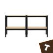 Bigstren Raktári polcrendszer fekete 150x75x30 cm 27341