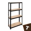 Bigstren Raktári polcrendszer fekete 150x75x30 cm 27341