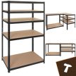 Bigstren Raktári polcrendszer - fekete 180x100x60 cm 27510