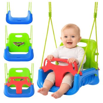 Kruzzel 3-in-1 green and blue children's swing
