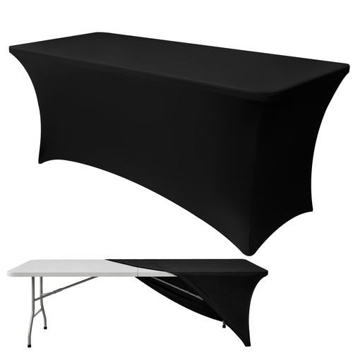 Ruhhy bankett rugalmas asztalterítő183x75x75 cm fekete 27727