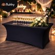 Ruhhy bankett rugalmas asztalterítő183x75x75 cm fekete 27727
