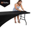 Ruhhy bankett rugalmas asztalterítő183x75x75 cm fekete 27727
