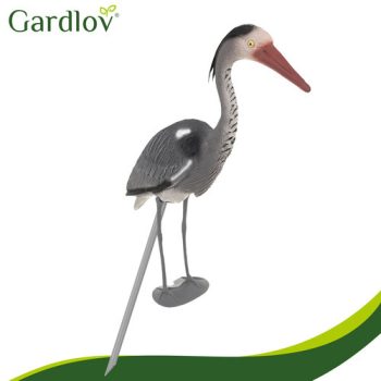 Gardlov kerti dekoráció szürke gém 27419