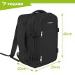 Trizand Túrahátizsák 40x25x20cm fekete 27657