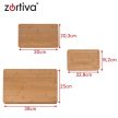Zortiva Bambusz vágódeszka - 3db-os szett 28065