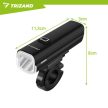 Trizand LED kerékpárfény 1000lm + hátsó lámpa 27801