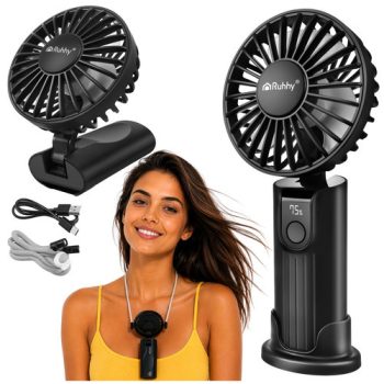 Ruhhy fekete mini kézi ventilátor 27781