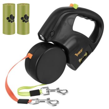 Purlov 3 m-es zseblámpás automatikus kettős póráz 27852