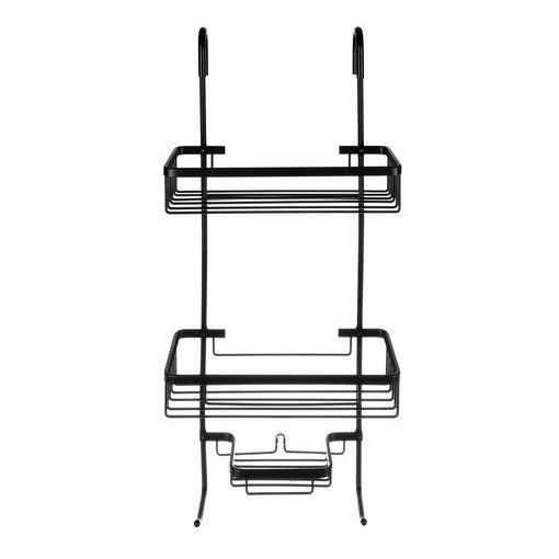 Ruhhy felakasztható fürdőszobai polc fekete 16723