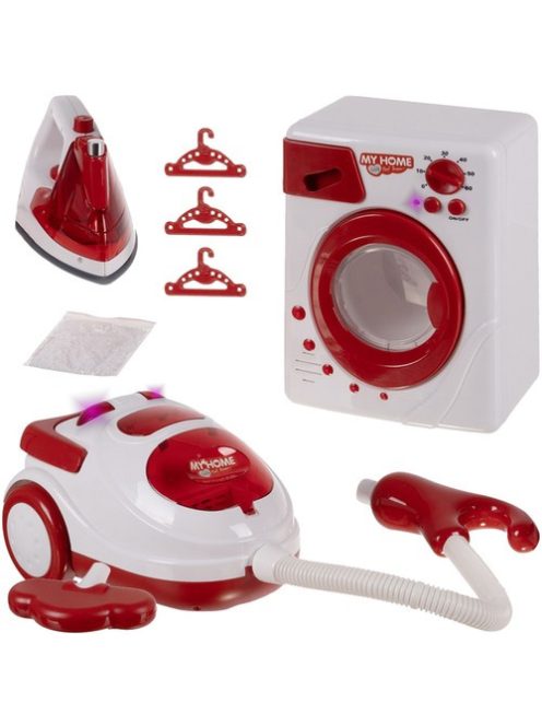 Kruzzel Háztartási gépek gyerekeknek mosógép, vasaló és porszívó 22570