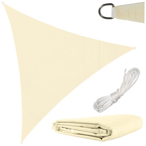 Gardlov háromszög formájú napvitorla 3x3x3m bézs 23146