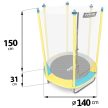 Neo-Sport 140 cm 4.5ft Kerti Trambulin Gyermekeknek