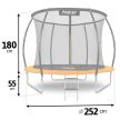 Trampolina ogrodowa profilowana 8ft/252cm z siatką wewnętrzną Neo-Sport