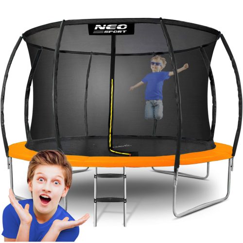 Neo-Sport Profilozott kerti trambulin 12 láb / 374 cm belső hálóval (NS-12C201)