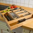 Kihúzható bambusz evőeszköztartó tálca M 30-48 x 46 cm 10016742