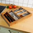 Kihúzható bambusz evőeszköztartó tálca M 30-48 x 46 cm 10016742