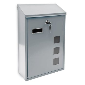 Postaláda 3 ablakos szürke 25x40x10 cm 10017417_55