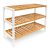 Bambusz-fehér 3 polcos cipőtartó 54,5x70x24,5 cm 10017705