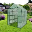 Fóliasátor üvegház polcokkal 135g/m² zöld 195x140x140 cm 10018889