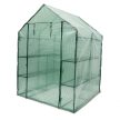Fóliasátor üvegház polcokkal 135g/m² zöld 195x140x140 cm 10018889