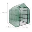 Fóliasátor üvegház polcokkal 135g/m² zöld 195x140x140 cm 10018889