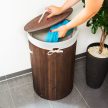 Kör alakú bambusz szennyestartó 70 literes barna 10019051_93