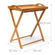 Összecsukható asztal táclával bambusz 63,5 cm 10019136