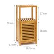 Bambusz fürdőszobai polc ajtóval 80x36,5x33 cm 10019205_348