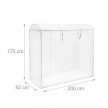 XL Paradicsom üvegház kerekített tetővel 1,6 m² fóliasátor 170x200x80 cm 10020037