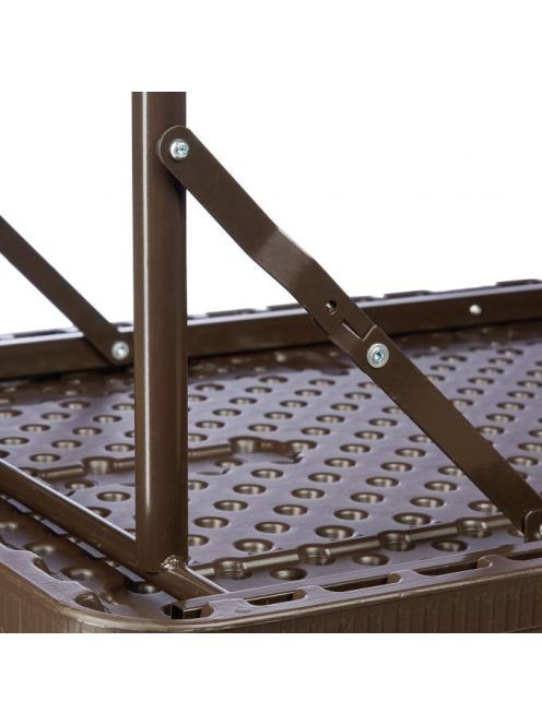 BASTIAN Összecsukható kerti asztal barna téglalap alakú 10020057_br_rec