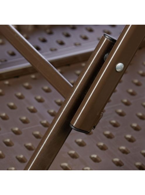 BASTIAN Összecsukható kerti asztal barna négyzet alakú 10020057_br_sq