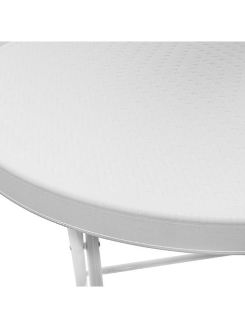 BASTIAN Összecsukható kerti asztal fehér kerek alakú 10020057_ws_rd