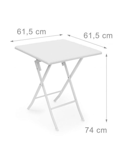 BASTIAN Összecsukható kerti asztal fehér négyzet alakú 10020057_ws_sq