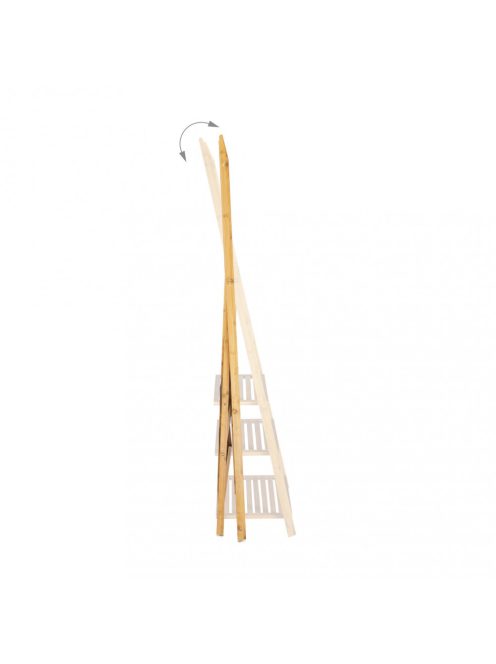 Összecsukható bambusz törölközőtartó 3 karral 3 polccal 152x53x31 cm 10020290