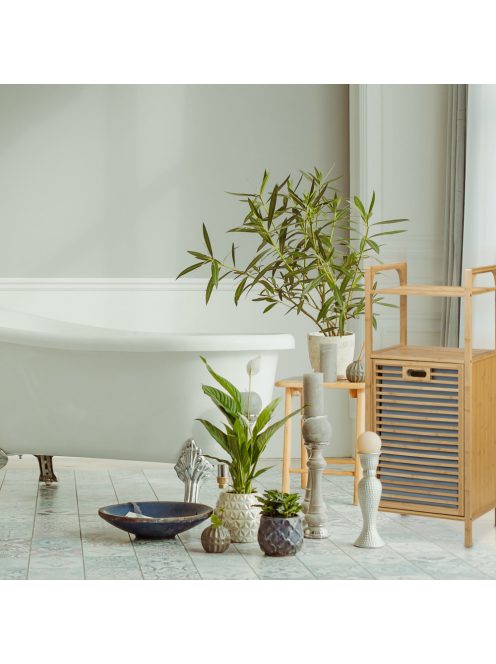 Floren fürdőszoba polc bambusz szennyestartóval 10020310