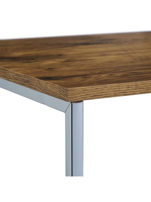 Egymásba tolható asztal fém keret natúr fa 3 db-os szett 10020360_nt