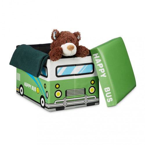Happy bus összecsukható játéktároló 32x48x32 cm 10020376_hap