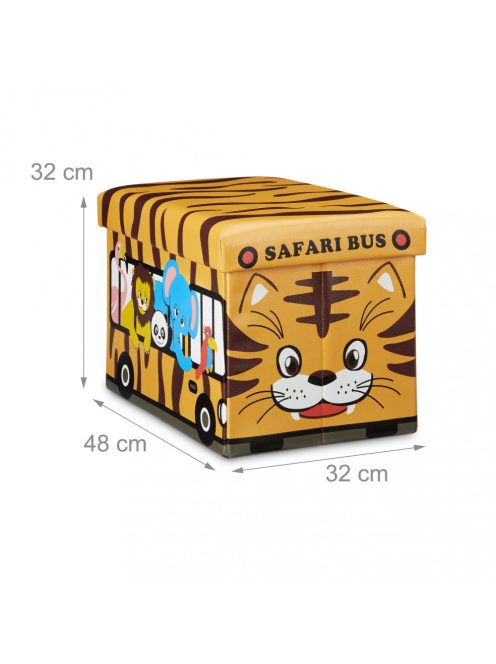 Szafari busz összecsukható játéktároló 32x48x32 cm 10020376_saf