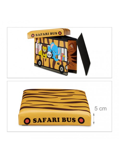Szafari busz összecsukható játéktároló 32x48x32 cm 10020376_saf