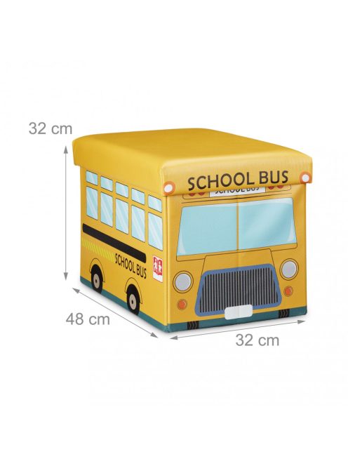 Iskolabusz összecsukható játéktároló 32x48x32 cm 10020376_sch